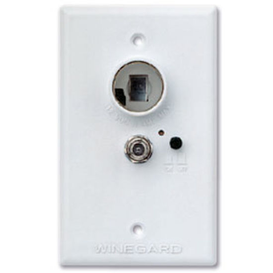 Picture of Winegard  White 12V Amplified Wall Plate Power Supply RA-7296 97-5776                                                        